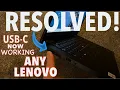 Fix Lenovo Laptop USB-C Not Working ThinkPad USB-C Port Not Charging in Windows 11