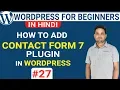 How to Use WordPress Contact Form 7 Plugin On Your Website WordPress Tutorials