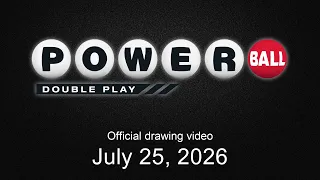 Powerball Double Play drawing for July 25 2026