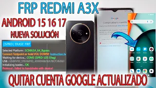 FRP XIAOMI REDMI A3X QUITAR CUENTA GOOGLE METODO ACTUALIZADO ANDROID 15 16 ALL VERSION