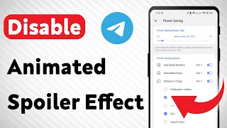 How to Disable Animated Spoiler Effect in Telegram Updated