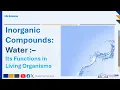 Inorganic Compounds Water and Its Functions in Living Organisms Life Sciences Grade 10 Term 1