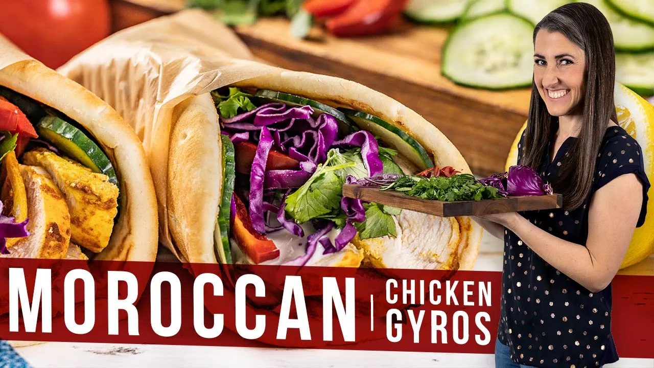 Moroccan Chicken Gyros