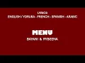 MENU - Bayani Rybeena French Spanish Arabic