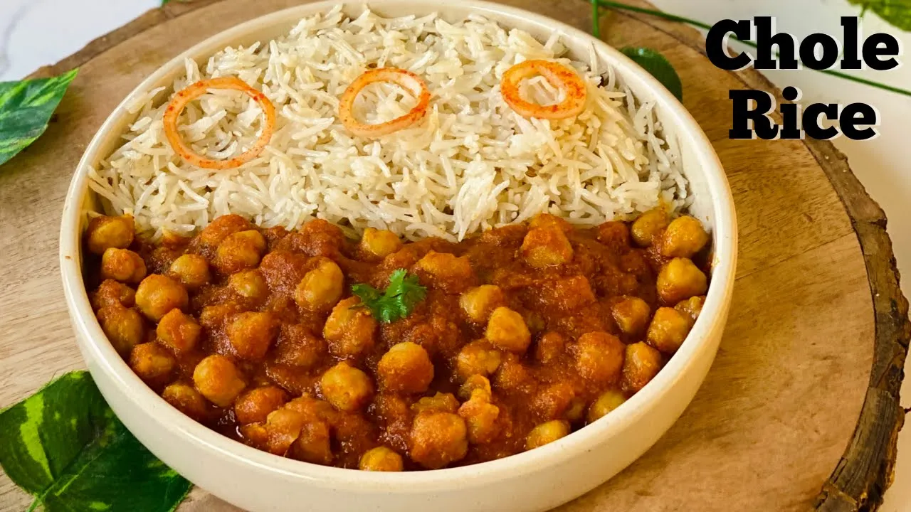 Chole Rice in cooker 30 mins   Chole rice Recipe   Delicious Dinner in 30 mins   Flavourful Food