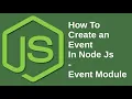 How To Create an Event In Node Js Java Inspires