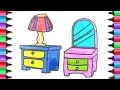 Drawing and Coloring Dressing Table for Kids Furniture Coloring Pages Learn Coloring