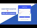 How To Create a Login Form Validation With Error Message Using HTML CSS Javascript Form Design