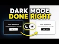 Dark Mode That Syncs With Your System JavaScript Tutorial