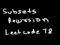 Subsets Leetcode 78 Recursive Approach JAVA