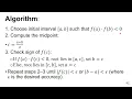 Bisection method algorithm short bisection algorithm