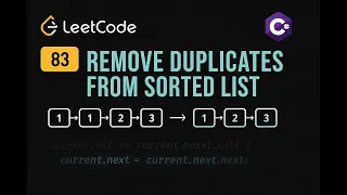 LeetCode 83 Remove Duplicates from Sorted List C Solution In-place Removal