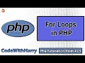 For Loops in php PHP Tutorial