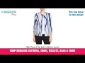 Ming Wang Print Knit Collarless Jacket