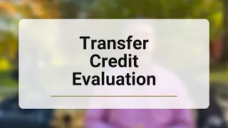 Transfer Credit Evaluation