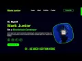 Complete Responsive Personal Portfolio Website using HTML CSS and JavaScript Header Section