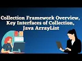 Collection Framework Overview Key Interfaces of Collection Java ArrayList - By Srikant