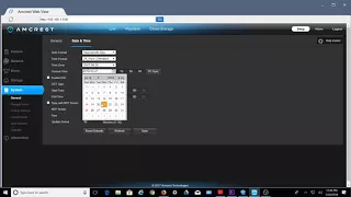 Amcrest Web UI - How to Setup Date Time and DST