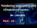 Java Numbering Programs Palindrome number program Java interview programs Java Telugu