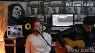 maujud galbi najwa farouk lirik arab dan artinya wy lagu islami