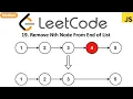 LeetCode 19 Remove Nth Node From End of List in javascript