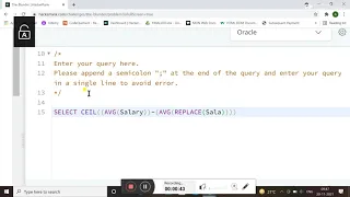 THE BLUNDER - HACKERRANK SOLUTION SQL IN ORACLE