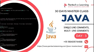 DAY 3 Java Comments - Single line comments multi-line comments 30 Days Java Master Class