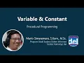 Variable and Constant Pemrograman Prosedural Bahasa Indonesia