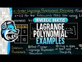 Lagrange Polynomial Examples Numerical Analysis