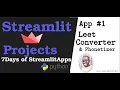 7 Days of Streamlit Apps - Day 1