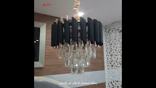 ثريا كريستالية ذهبية فاخرة بتصميم حديث وإضاءة داخلية وتركيبات إضاءة سقف زخرفية 