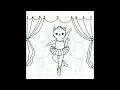 Cat Coloring Page - Kitty Dance Recital