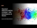 Repeated Measures ANOVA in Jamovi - APA Style Notation Results