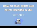 How to read write data in xml using Asp NET full