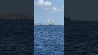 SV Royal Clipper coming into anchorage at Les Saintes