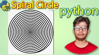 spiral circle by python Turtle