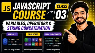 JavaScript Course Class 03 Variables Operators String Concatenation