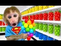 Download Lagu Monyet Bon Bon Imut memanen buah-buahan dan membuat kue di rumah bersama teman bebek