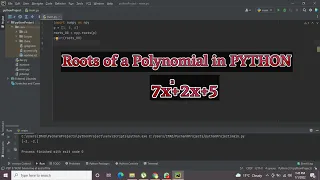 how to find the roots of a polynomial equation in python