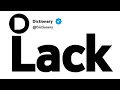 Lack Synonyms Similar Words