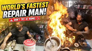 fastest repairman in the world 😱Don’t try at Home 