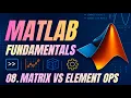MATLAB - Matrix Operations vs Element-wise Operations