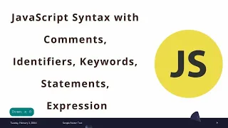 JavaScript for Beginners JavaScript Commenting code and JS Reserved keywords