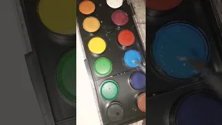 رسم منظر طبيعي بألوان المإيه 