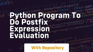 Python program to do postfix expression evaluation