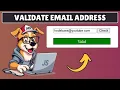 How to Validate Email Address in Javascript