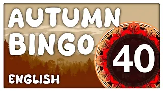 Autumn Themed 90-Ball Bingo Game - 40