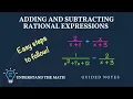 How to Add and Subtract Rational Expressions Step-by-Step Examples in Minutes