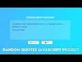 Generate Random Quotes with Vanilla Javascript CSS HTML