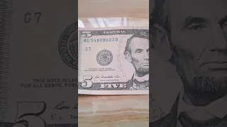 ERROR EN UN BILLE TE DE 5 DOLLARS TH 2003 ON SALE WA 082291009386